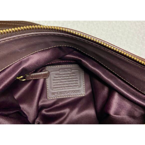 Authentic Coach Multicolored Hand Drawn Scarf Print Satin Hobo Bag 10”x11” READ - Picture 10 of 16